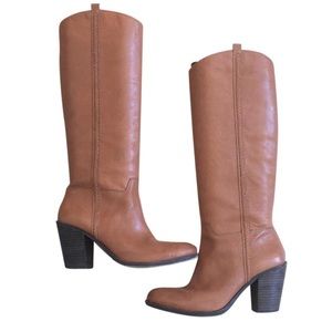 Lucky Brand Knee Hi Braid Western Boot EUC sz 9.5